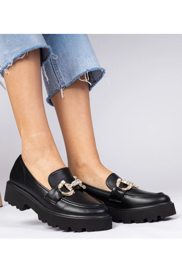 Mokasyny eleganti neri con...