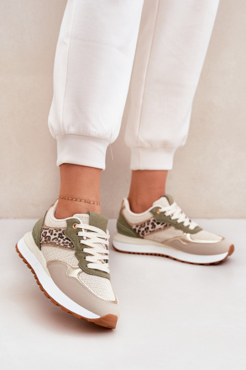 scarpe da ginnastica Femminile e scritti con una piattaforma colore verde Davinara 2