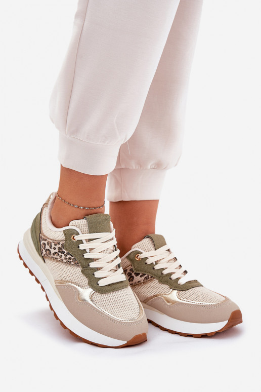 scarpe da ginnastica Femminile e scritti con una piattaforma colore verde Davinara