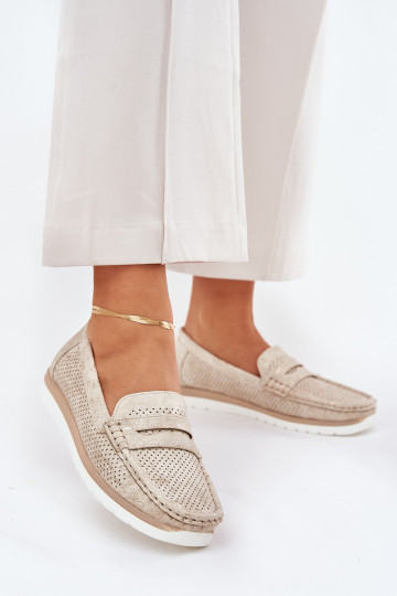 Mocassini Donna in ecopelle color oro Bralithia