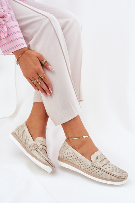 Mocassini Donna in ecopelle color oro Bralithia