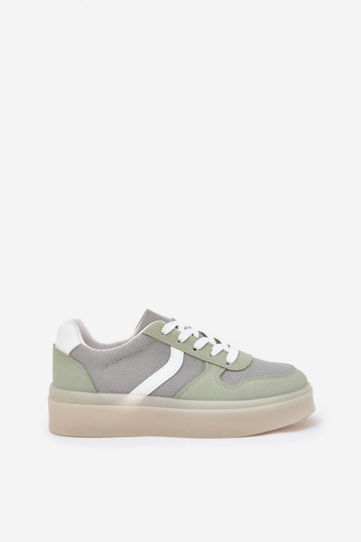 Basso Scarpe modello sneakers Femminile con una piattaforma colore verde Telmira