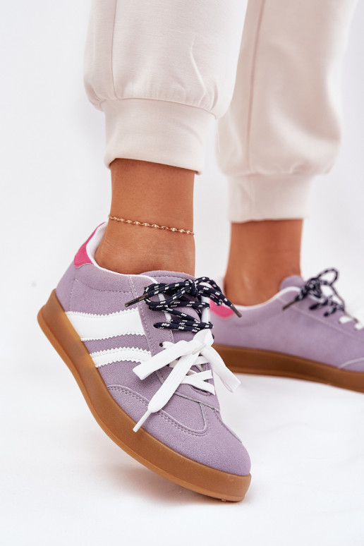 Basso Scarpe modello sneakers Femminile Z PodAójnym Allacciaturam Colore viola Ventus