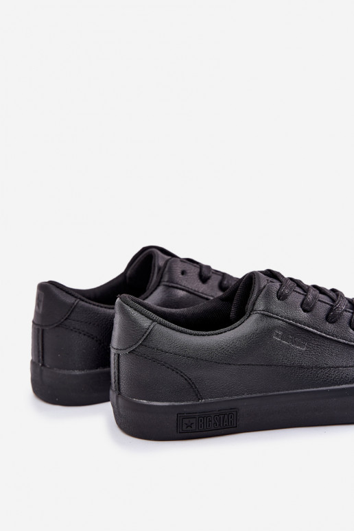 Deveschio Elegantello classico scarpe da ginnastica con suola piatta in ecopelle Big Star NN174252 colore nero