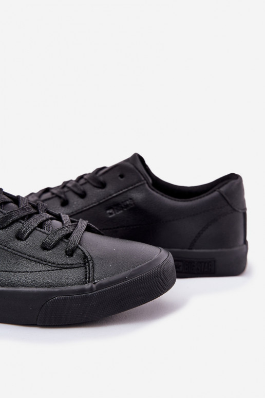 Deveschio Elegantello classico scarpe da ginnastica con suola piatta in ecopelle Big Star NN174252 colore nero