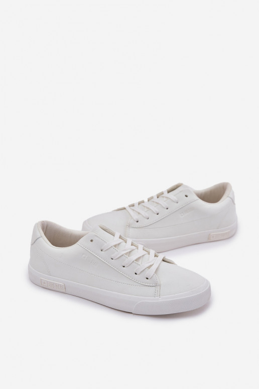 Deveschio Elegantello classico scarpe da ginnastica con suola piatta in ecopelle Big Star NN174250 Colore bianco