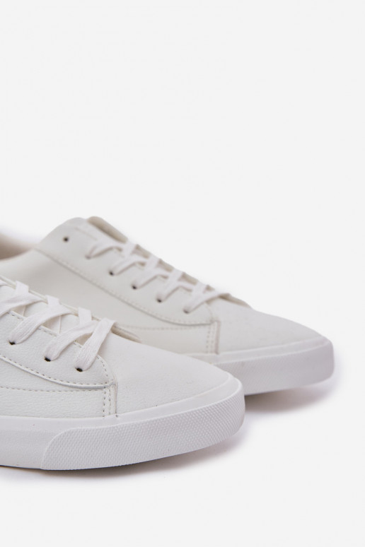 Deveschio Elegantello classico scarpe da ginnastica con suola piatta in ecopelle Big Star NN174250 Colore bianco