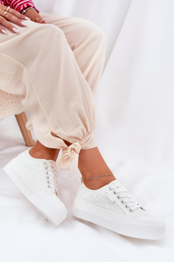 con motivi di pizzo Scarpe per il tempo libero Big Star RR274747 Colore bianco 2