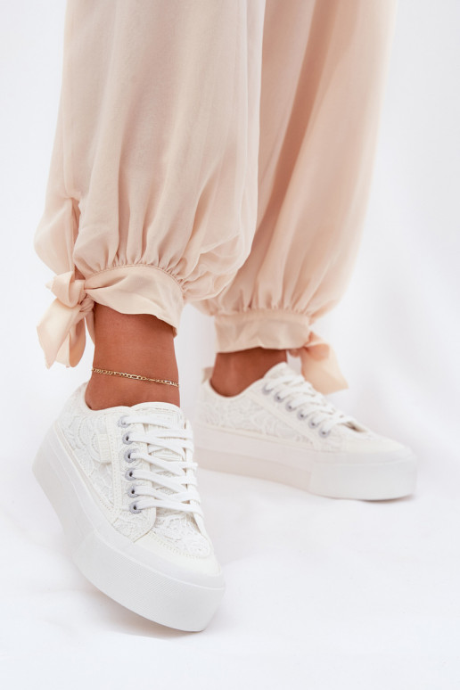 con motivi di pizzo Scarpe per il tempo libero Big Star RR274747 Colore bianco