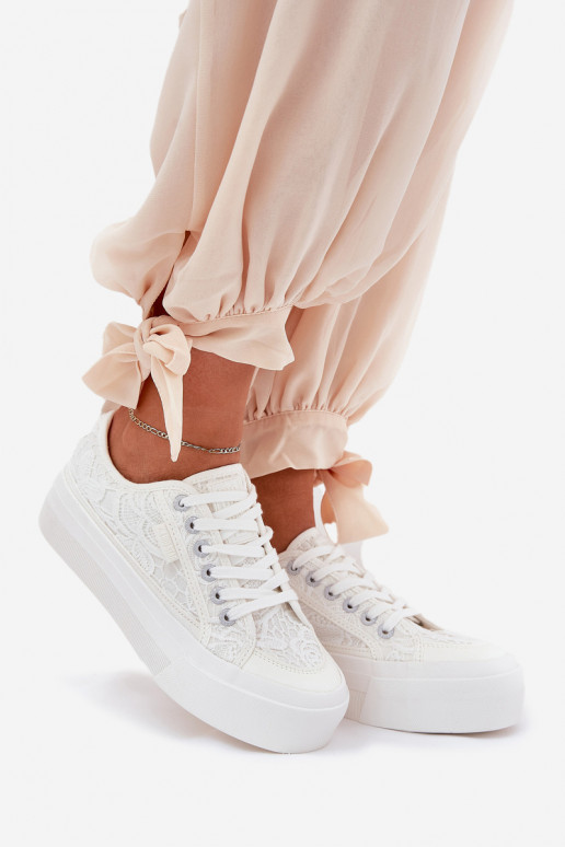 con motivi di pizzo Scarpe per il tempo libero Big Star RR274747 Colore bianco