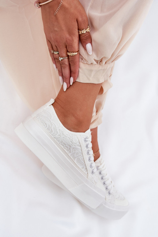 con motivi di pizzo Scarpe per il tempo libero Big Star RR274747 Colore bianco