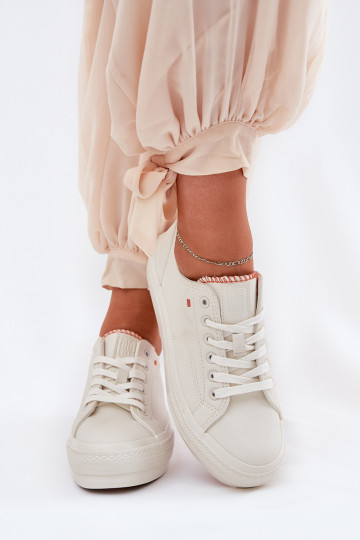 Scarpe sportive con piattaforma in ecopelle Big Star RR274A297 color avorio 2