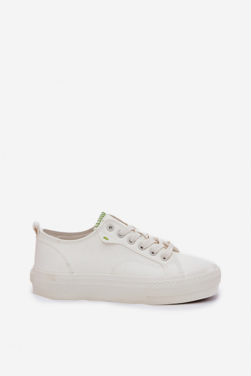 Scarpe per il tempo libero con una piattaforma in ecopelle Big Star RR274A295 Colore bianco