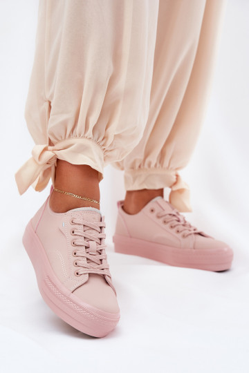 Bateliai da tempo libero con piattaforma in eco pelle Big Star RR274A294 colore rosa 2