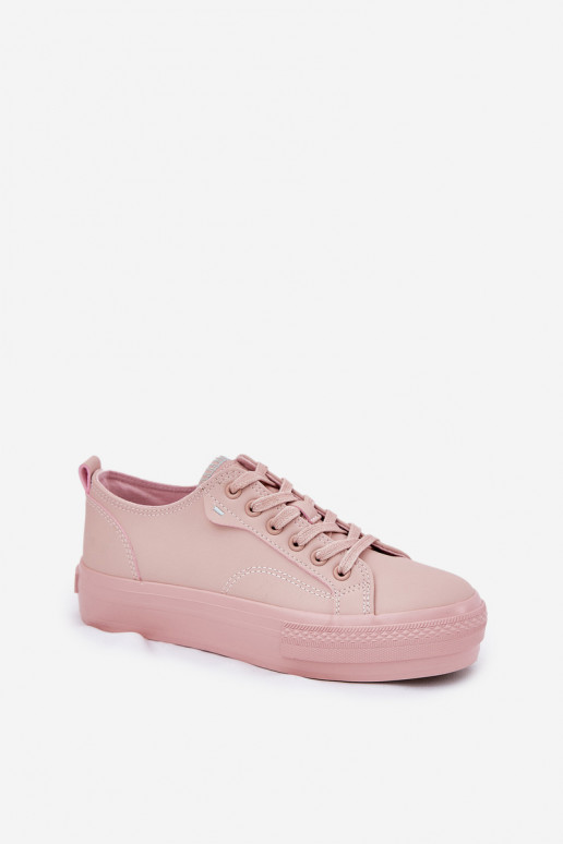 Scarpe per il tempo libero con una piattaforma in ecopelle Big Star RR274A294 colore rosa