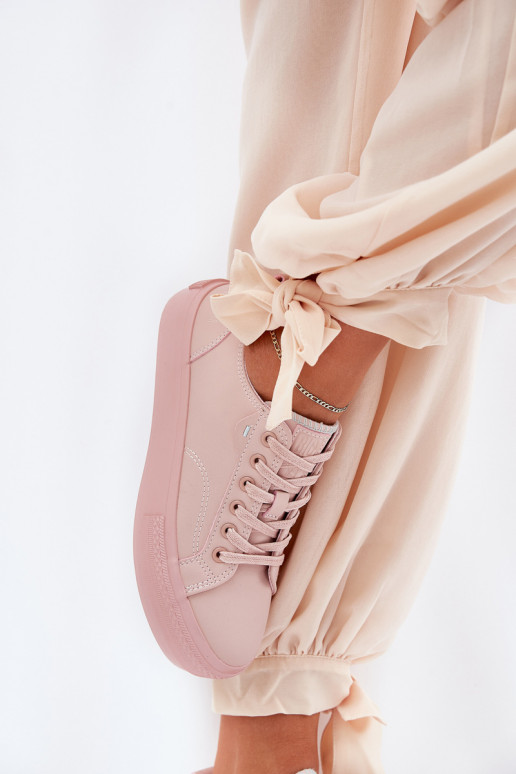 Scarpe per il tempo libero con una piattaforma in ecopelle Big Star RR274A294 colore rosa