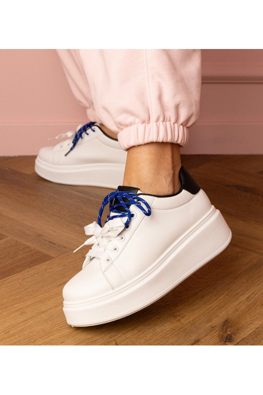 Sneakers sportive bianche con...