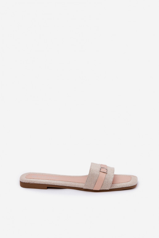 isoscele Pantofole da donna con cinghie I con fibbie beige Zilina