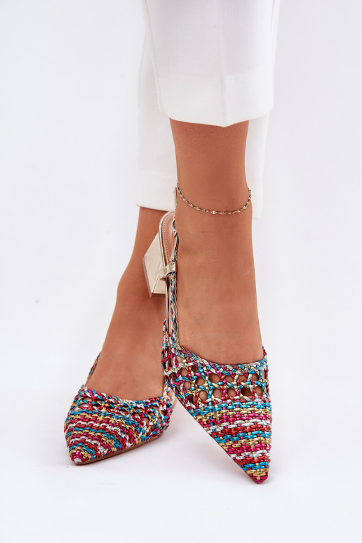 sandali con i tacchi Con treccia I Szpiczastymi Noskami Colori differenti Resterri