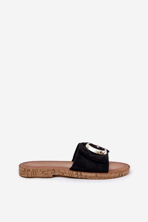 isoscele Pantofole da donna Con decorazioni Detalem colore nero Nellodra