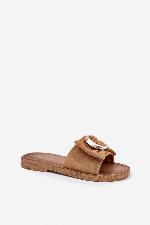 isoscele Pantofole da donna Con decorazioni Detalem colore marrone Nellodra