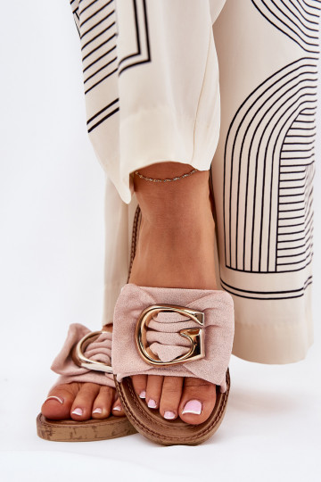 isoscele Pantofole da donna Con decorazioni Detalem colore rosa Nellodra 2