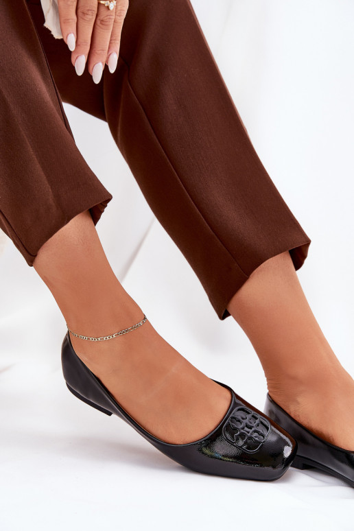 con effetto vernice Stile elegante Ballerine Femminile Con decorazioni Detalem Vinceza 17377 colore nero con effetto vernice Stile elegante Ballerine Femminile Con decorazioni Detalem Vinceza 17377 colore nero