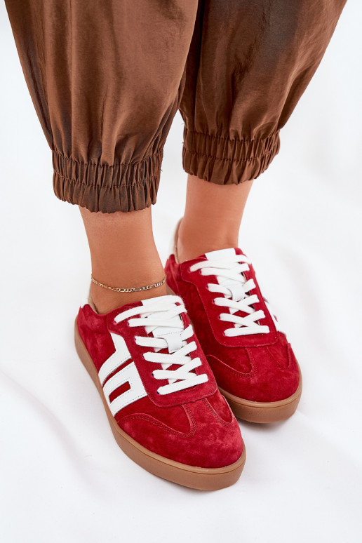 Scarpe modello sneakers scarpe da ginnastica dalla pelle scamosciata Vinceza 79517 colore rosso