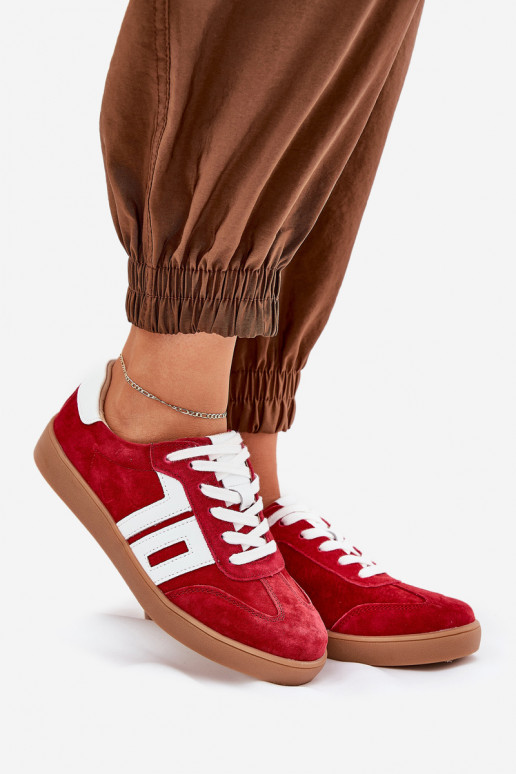 Scarpe modello sneakers scarpe da ginnastica dalla pelle scamosciata Vinceza 79517 colore rosso