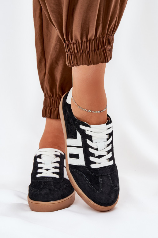 Scarpe modello sneakers scarpe da ginnastica dalla pelle scamosciata Vinceza 79517 colore nero