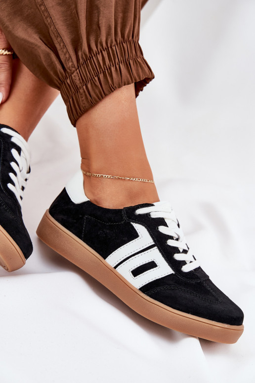 Scarpe modello sneakers scarpe da ginnastica dalla pelle scamosciata Vinceza 79517 colore nero