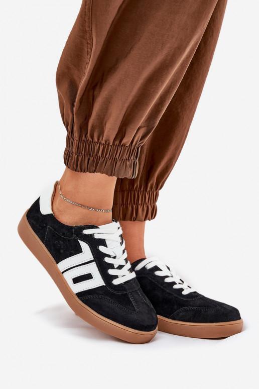 Scarpe modello sneakers scarpe da ginnastica dalla pelle scamosciata Vinceza 79517 colore nero