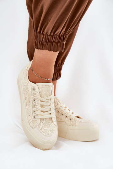 con motivi di pizzo Scarpe per il tempo libero Big Star RR274746 beige 2