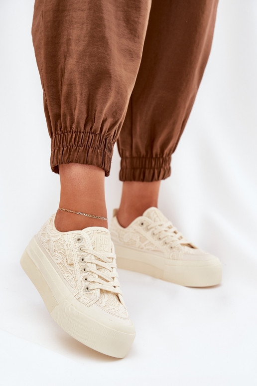 con motivi di pizzo Scarpe per il tempo libero Big Star RR274746 beige