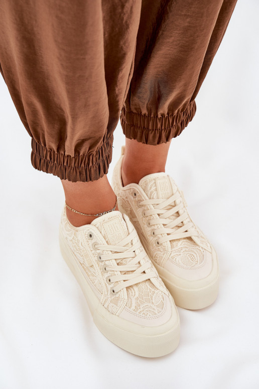 con motivi di pizzo Scarpe per il tempo libero Big Star RR274746 beige
