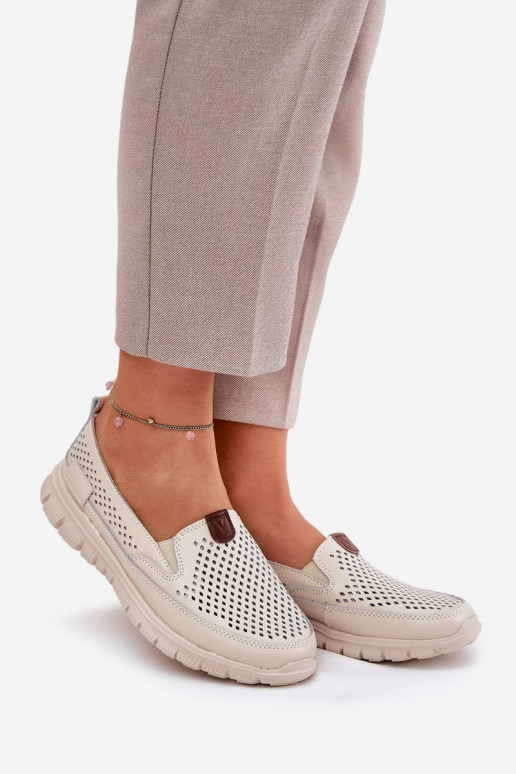 Ballerine traforate Realizzato in pelle naturale Vinceza 95336 beige Ballerine traforate Realizzato in pelle naturale Vinceza 95336 beige