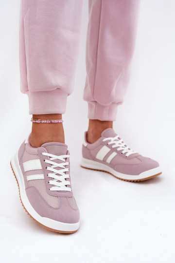 Scarpe modello sneakers Femminile Z in ecopelle scamosciatau Colore viola Deverinils 2