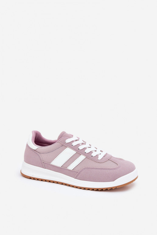 Scarpe modello sneakers Femminile Z in ecopelle scamosciatau Colore viola Deverinils