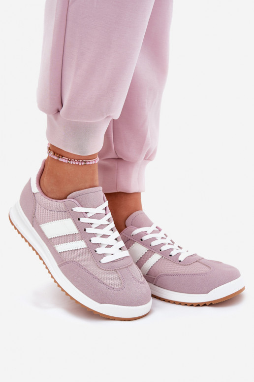 Scarpe modello sneakers Femminile Z in ecopelle scamosciatau Colore viola Deverinils