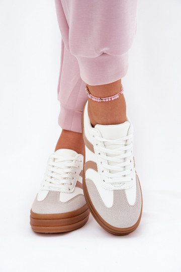 Scarpe modello sneakers Femminile con una piattaforma Colore bianco Tolianna 2