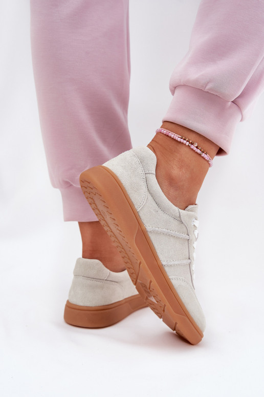 dalla pelle scamosciata Basso Scarpe modello sneakers Femminile colore grigio Paliana