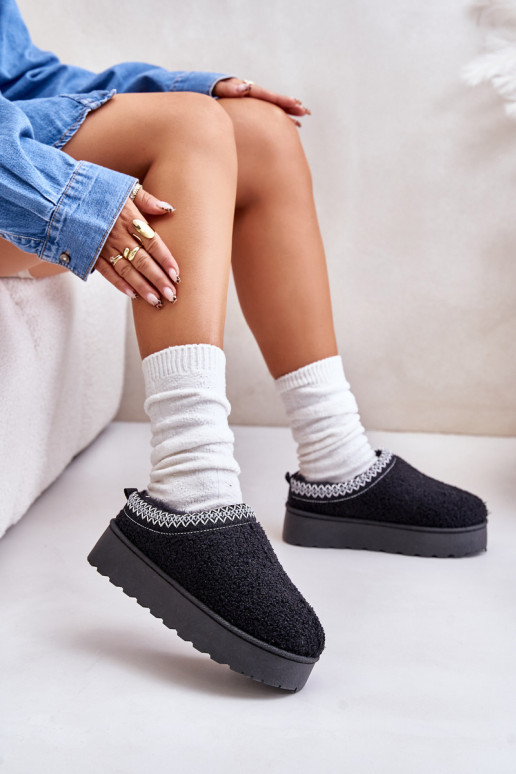 Stivali da neve neri con piattaforma...