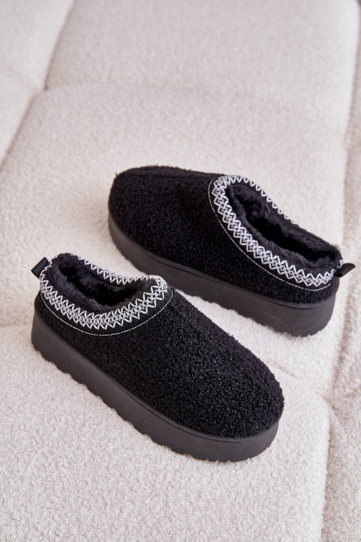 Stivali da neve neri con piattaforma...