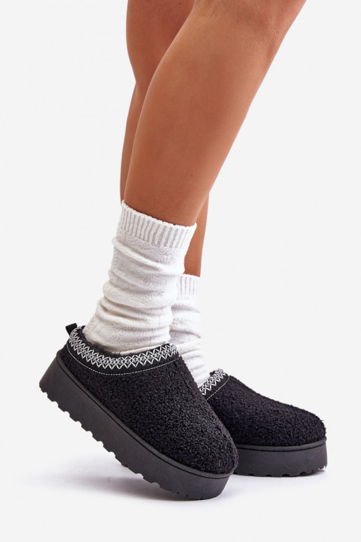 Stivali da neve neri con piattaforma...