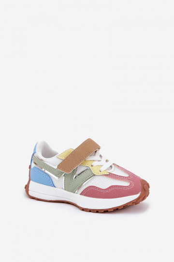 Sneakers multicolore per bambini con velcro Tezzu