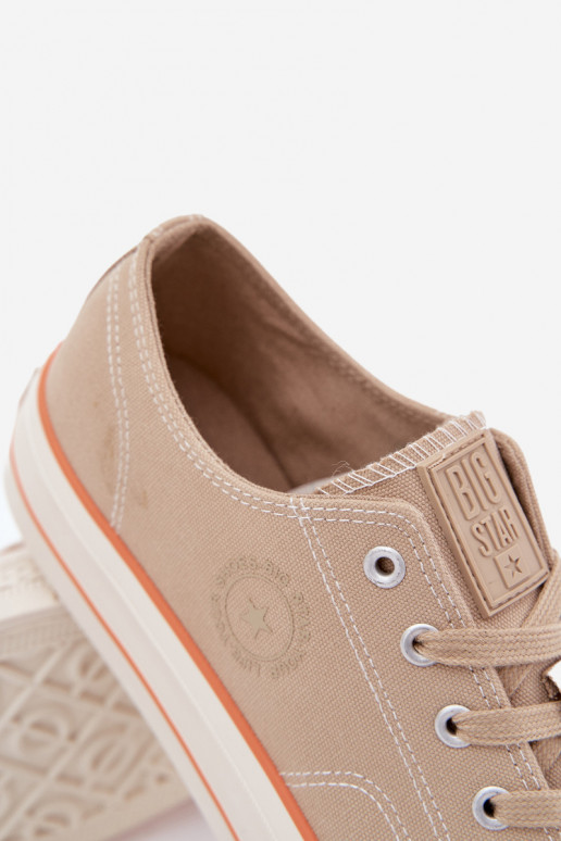 Scarpe casual da uomo con una piattaforma Big Star RR174323 beige