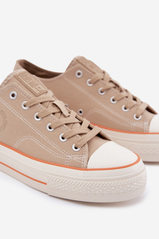 Scarpe casual da uomo con una piattaforma Big Star RR174323 beige