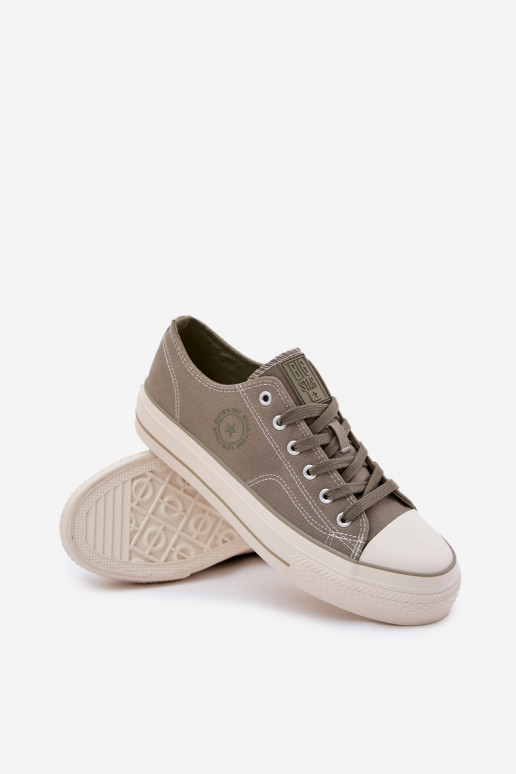 Scarpe casual da uomo con una piattaforma Big Star RR174325 colore verde