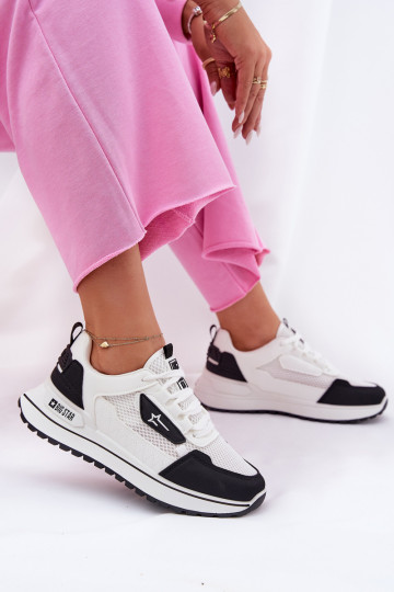 scarpe da ginnastica Femminile con una piattaforma Big Star RR274A223 HI-POLY SYSTEM Bianco-colore nero