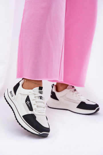 scarpe da ginnastica Femminile con una piattaforma Big Star RR274A223 HI-POLY SYSTEM Bianco-colore nero 2